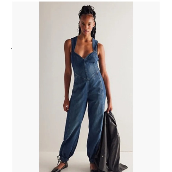 ⭐️NWT Free People We the Free Match Point Denim Jumper⭐️ - Picture 1 of 5